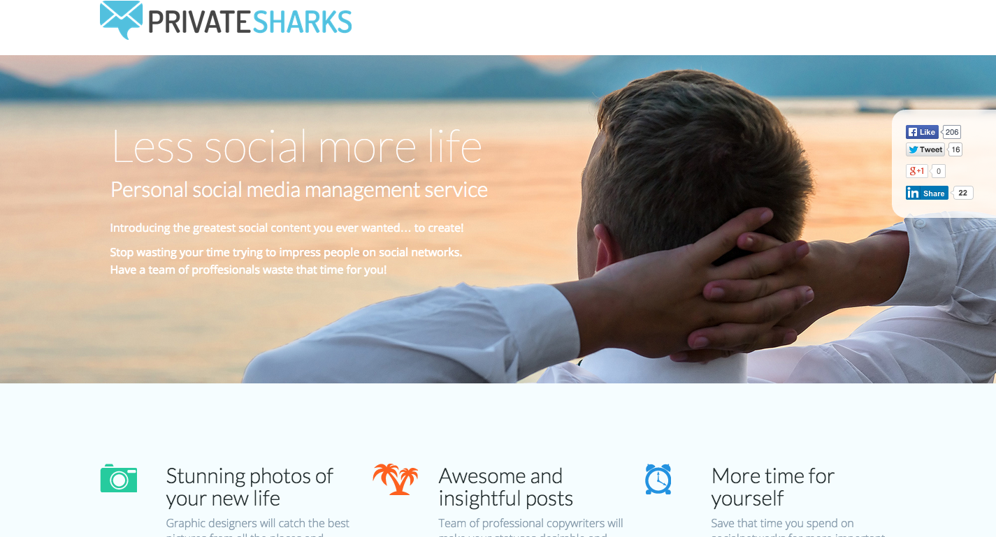 PrivateSharks.com – Správa osobních profilů