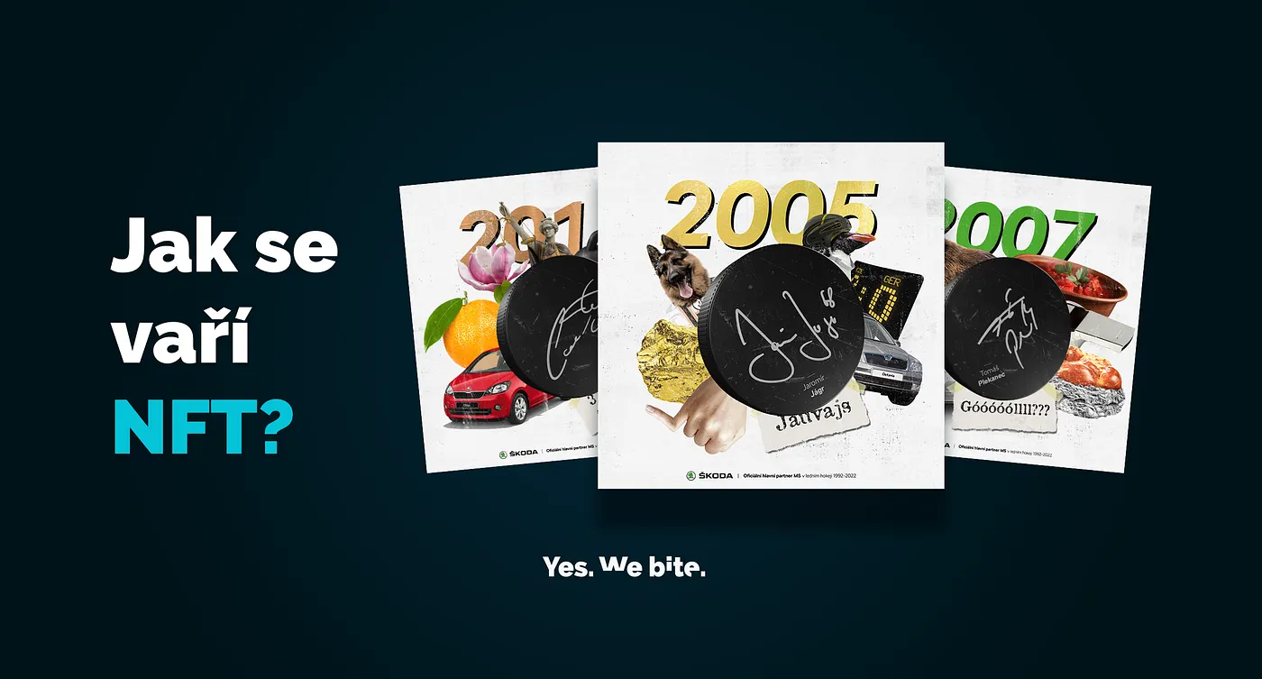 Unikátní hokejové NFT koláže pro výročí ŠKODA AUTO
